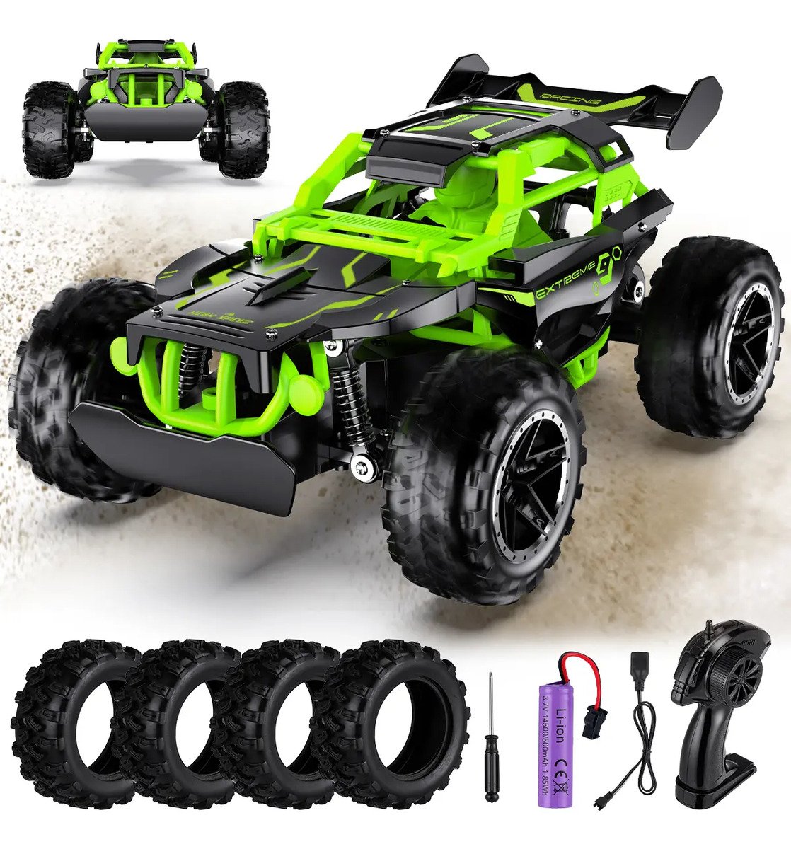 Carro Radio Control Tipo DriftCar color Verde