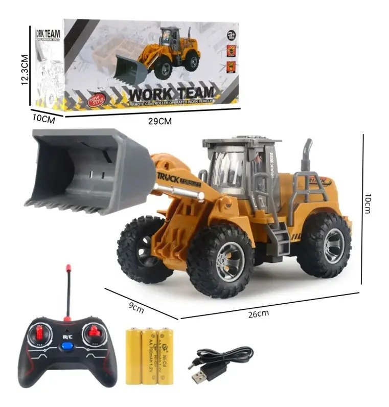 Juguete Camion Bulldozer a Control Remoto Amarillo