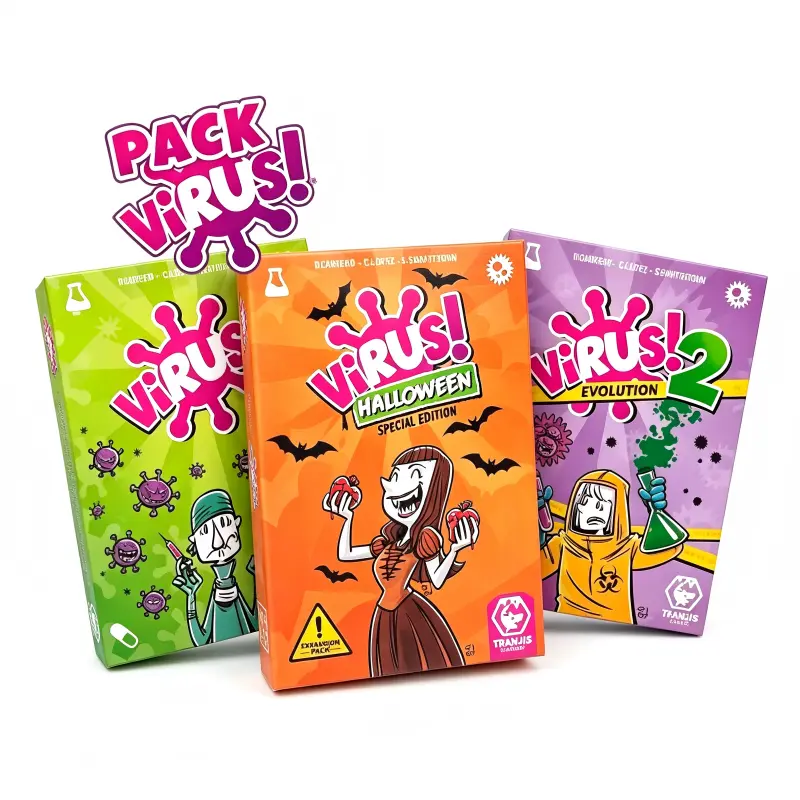 Juego de Mesa Virus Pack 1 y 2 + Expansion
