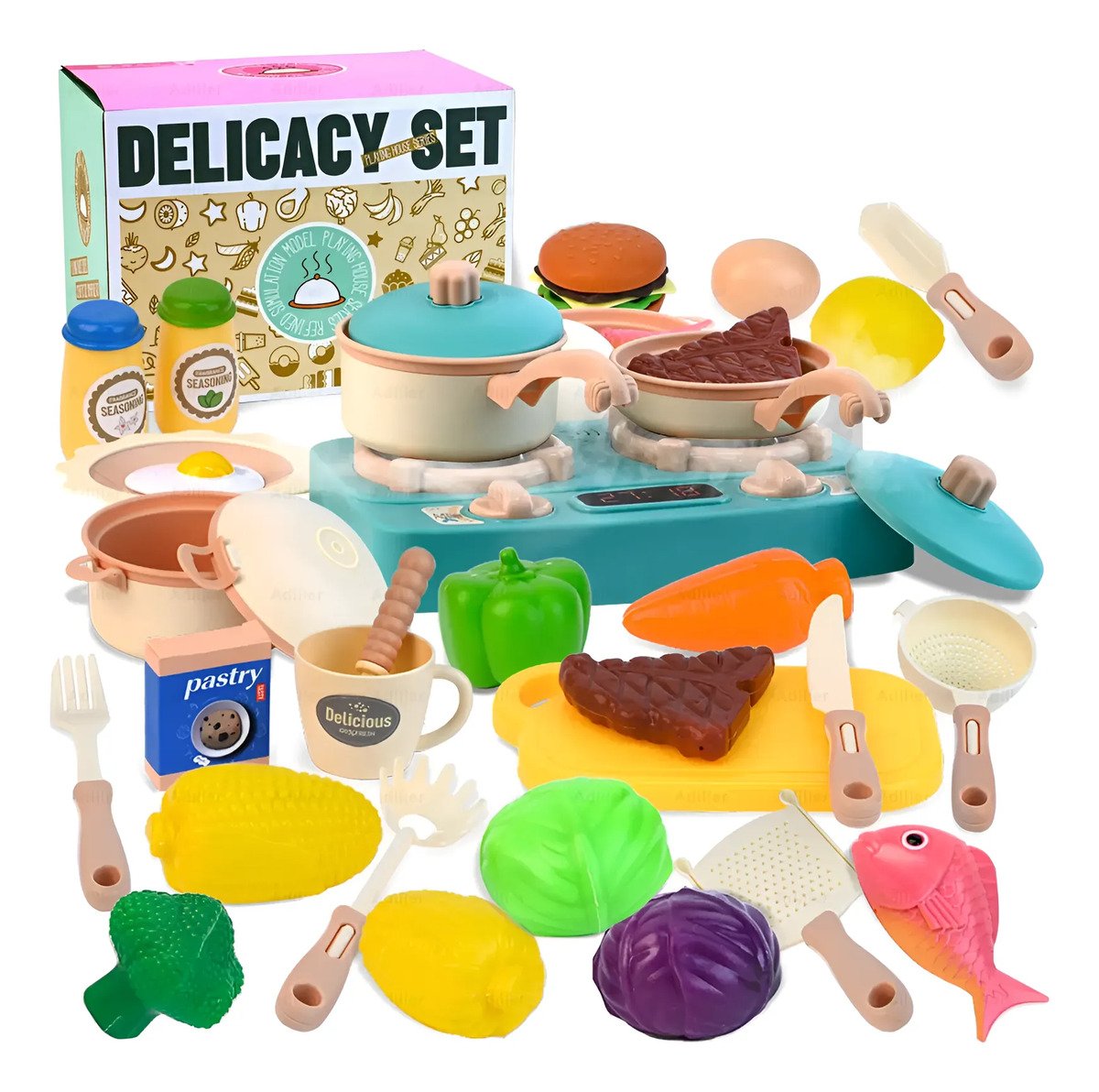 Juguete Set de Cocina con Luz y Sonido con 29 accesorios