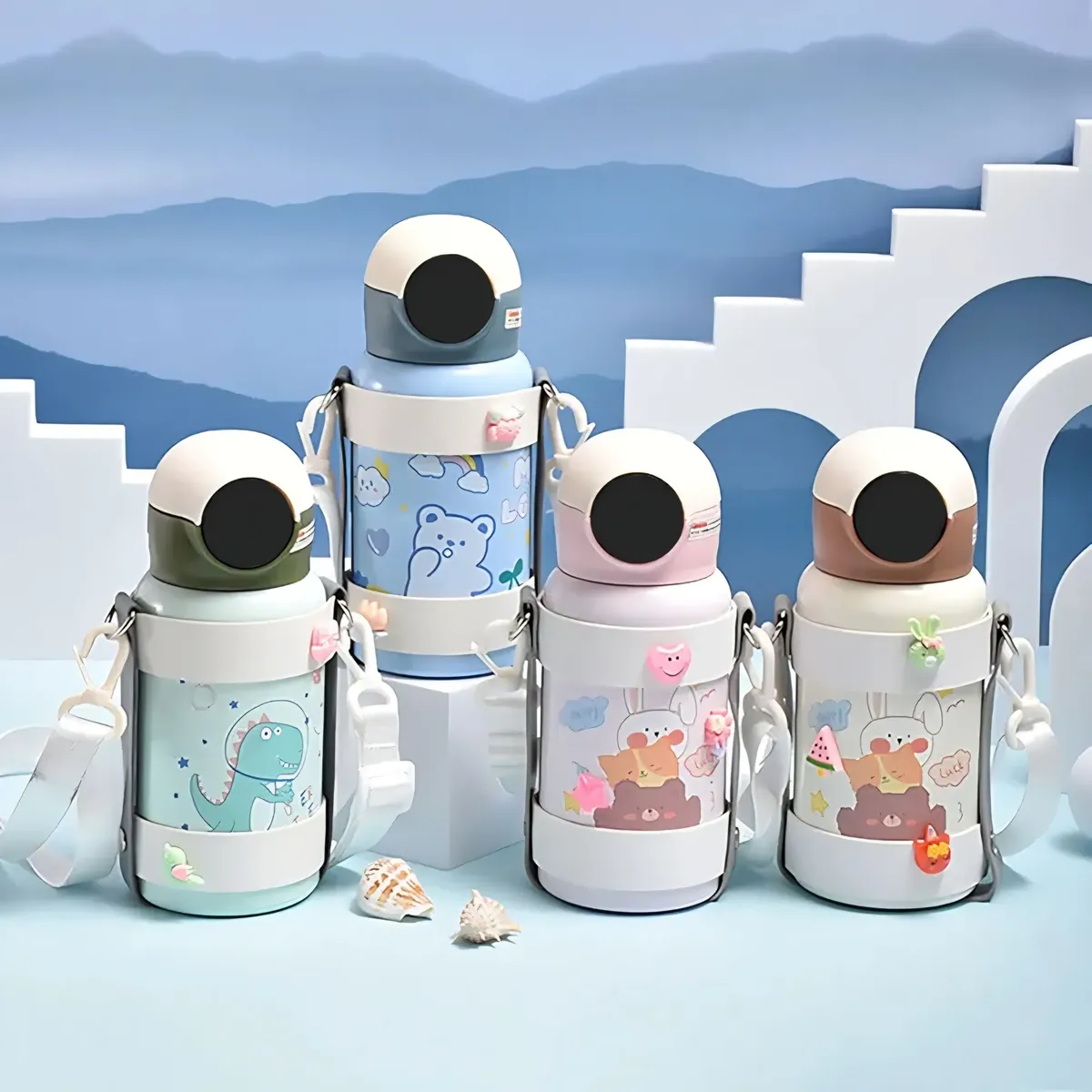 Botella Térmica Infantil Con Correa 500ml Frio/ Calor
